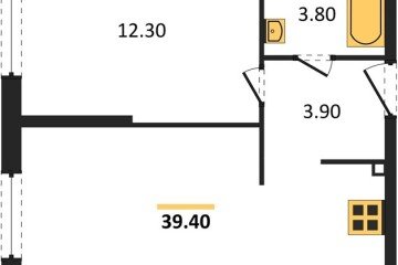 Фото №1: 1-комнатная квартира 39 м² - Краснодар, мкр. жилой комплекс Самолёт-6, 