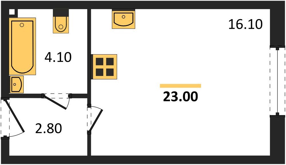 Фото №1: Студия 23 м² - Краснодар, Прикубанский внутригородской округ, мкр. жилой комплекс Самолёт-6