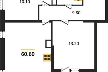 Фото №1: 2-комнатная квартира 60 м² - Краснодар, мкр. жилой комплекс Самолёт-6, 