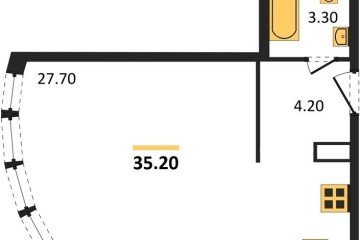 Фото №1: Студия 35 м² - Краснодар, мкр. жилой комплекс Самолёт-6, 