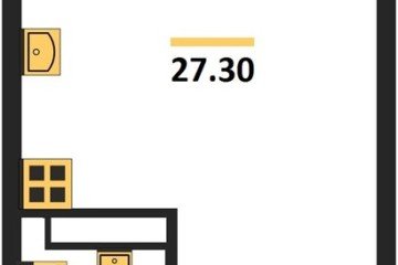 Фото №1: Студия 27 м² - Краснодар, мкр. жилой комплекс Самолёт-6, 