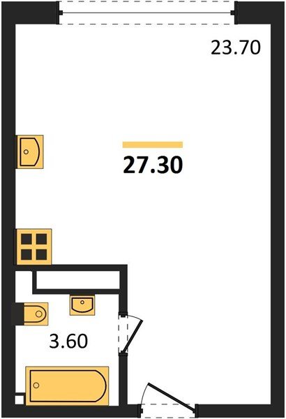 Фото №1: Студия 27 м² - Краснодар, Прикубанский внутригородской округ, мкр. жилой комплекс Самолёт-6