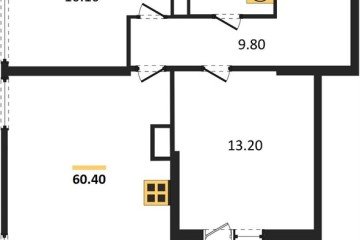 Фото №1: 2-комнатная квартира 60 м² - Краснодар, мкр. жилой комплекс Самолёт-6, 