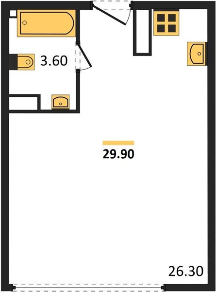 Фото №1: Студия 29 м² - Краснодар, Прикубанский внутригородской округ, мкр. жилой комплекс Самолёт-6