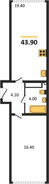 Фото №1: 1-комнатная квартира 43 м² - Краснодар, Прикубанский внутригородской округ, мкр. жилой комплекс Самолёт-6