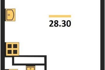 Фото №1: Студия 28 м² - Краснодар, мкр. жилой комплекс Самолёт-6, 