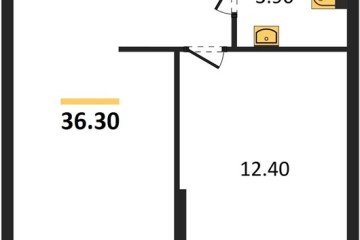 Фото №1: 1-комнатная квартира 36 м² - Краснодар, мкр. жилой комплекс Самолёт-6, 