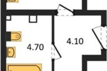 Фото №1: 1-комнатная квартира 44 м² - Краснодар, мкр. жилой комплекс Самолёт-6, 