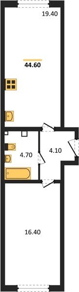 Фото №1: 1-комнатная квартира 44 м² - Краснодар, Прикубанский внутригородской округ, мкр. жилой комплекс Самолёт-6