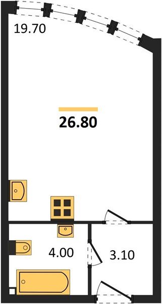 Фото №1: Студия 26 м² - Краснодар, Прикубанский внутригородской округ, мкр. жилой комплекс Самолёт-6