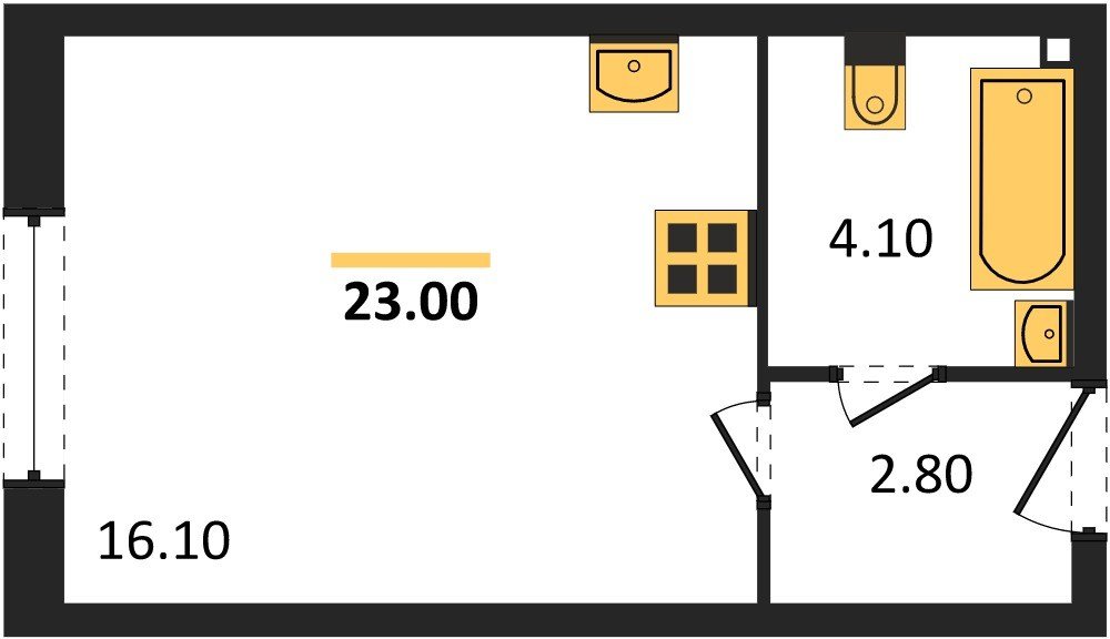 Фото №1: Студия 23 м² - Краснодар, Прикубанский внутригородской округ, мкр. жилой комплекс Самолёт-6