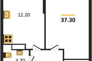 Фото №1: 1-комнатная квартира 37 м² - Краснодар, мкр. жилой комплекс Самолёт-6, 