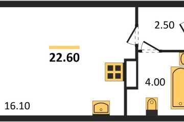 Фото №1: Студия 22 м² - Краснодар, мкр. жилой комплекс Самолёт-6, 
