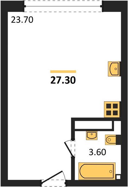 Фото №1: Студия 27 м² - Краснодар, Прикубанский внутригородской округ, мкр. жилой комплекс Самолёт-6