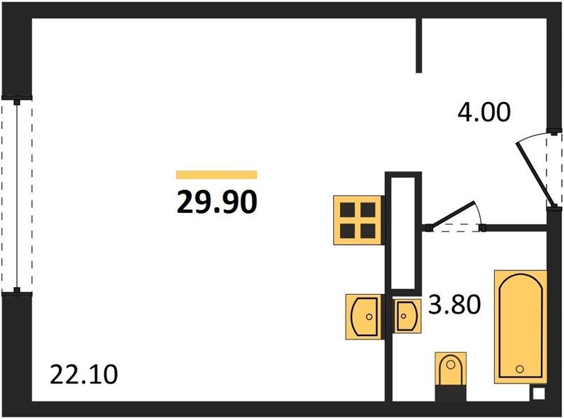Фото №1: Студия 29 м² - Краснодар, Прикубанский внутригородской округ, мкр. жилой комплекс Самолёт-6