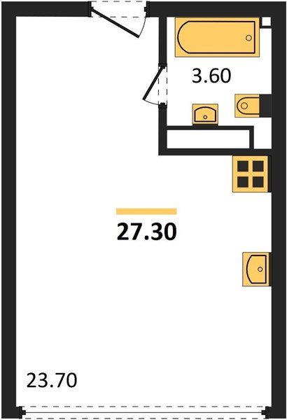 Фото №1: Студия 27 м² - Краснодар, Прикубанский внутригородской округ, мкр. жилой комплекс Самолёт-6