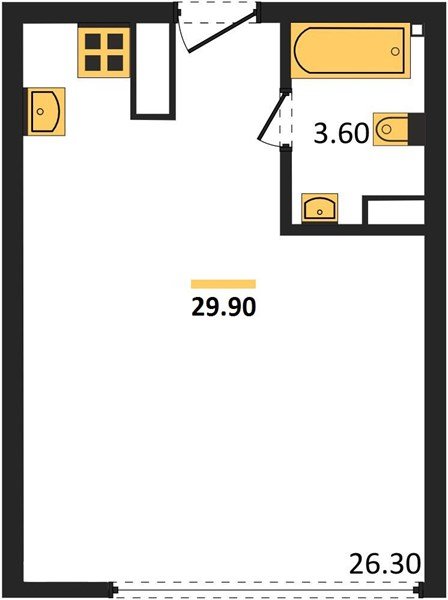 Фото №1: Студия 29 м² - Краснодар, Прикубанский внутригородской округ, мкр. жилой комплекс Самолёт-6