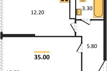 Фото №1: 1-комнатная квартира 35 м² - Краснодар, мкр. жилой комплекс Самолёт-6, 