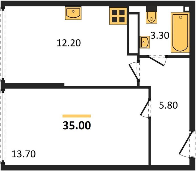 Фото №1: 1-комнатная квартира 35 м² - Краснодар, Прикубанский внутригородской округ, мкр. жилой комплекс Самолёт-6