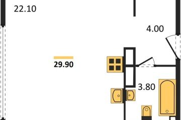 Фото №1: Студия 29 м² - Краснодар, мкр. жилой комплекс Самолёт-6, 