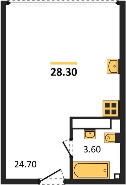 Фото №1: Студия 28 м² - Краснодар, Прикубанский внутригородской округ, мкр. жилой комплекс Самолёт-6