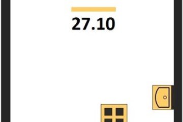 Фото №1: Студия 27 м² - Краснодар, мкр. жилой комплекс Самолёт-6, 
