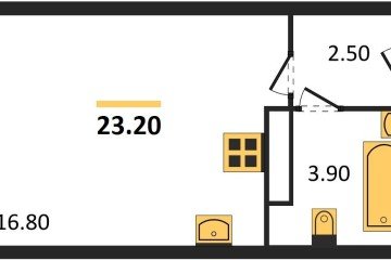 Фото №1: Студия 23 м² - Краснодар, мкр. жилой комплекс Самолёт-6, 