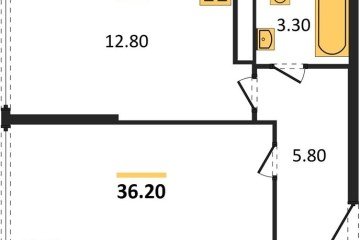 Фото №1: 1-комнатная квартира 36 м² - Краснодар, мкр. жилой комплекс Самолёт-6, 