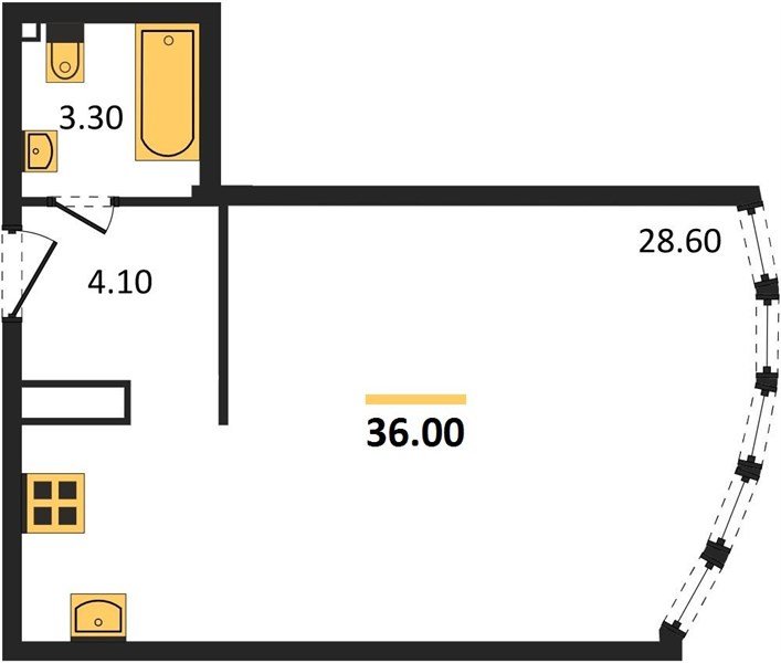Фото №1: Студия 36 м² - Краснодар, Прикубанский внутригородской округ, мкр. жилой комплекс Самолёт-6