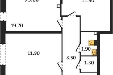 Фото №1: 3-комнатная квартира 73 м² - Краснодар, мкр. Прикубанский внутригородской округ, 