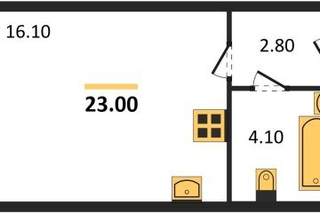 Фото №1: Студия 23 м² - Краснодар, мкр. Прикубанский внутригородской округ, 