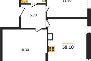 Фото №1: 2-комнатная квартира 59 м² - Краснодар, мкр. Прикубанский внутригородской округ, 