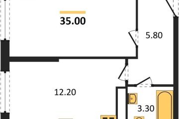Фото №1: 1-комнатная квартира 35 м² - Краснодар, мкр. Прикубанский внутригородской округ, 