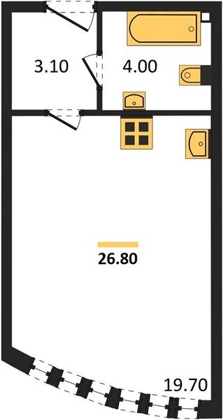 Фото №1: Студия 26 м² - Краснодар, жилой комплекс Самолёт-6, мкр. Прикубанский внутригородской округ