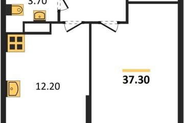 Фото №1: 1-комнатная квартира 37 м² - Краснодар, мкр. Прикубанский внутригородской округ, 