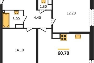 Фото №1: 2-комнатная квартира 60 м² - Краснодар, мкр. Прикубанский внутригородской округ, 