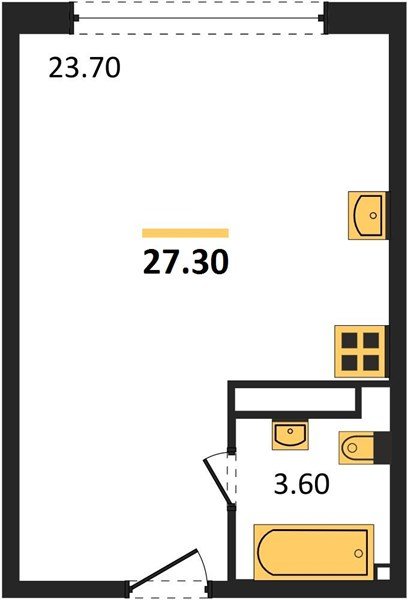 Фото №1: Студия 27 м² - Краснодар, жилой комплекс Самолёт-6, мкр. Прикубанский внутригородской округ