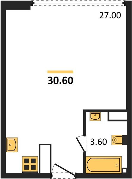 Фото №1: Студия 30 м² - Краснодар, жилой комплекс Самолёт-6, мкр. Прикубанский внутригородской округ