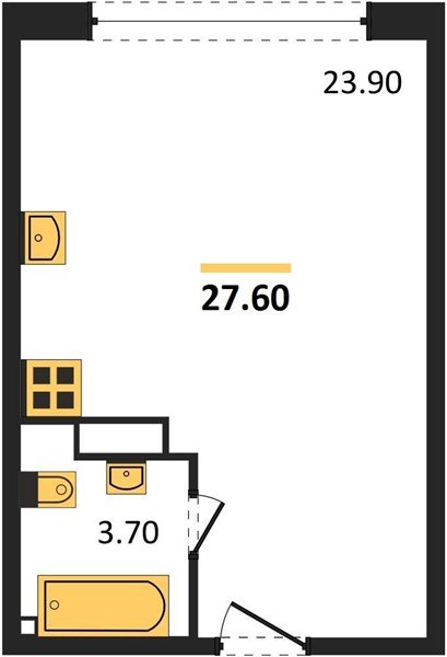 Фото №1: Студия 27 м² - Краснодар, жилой комплекс Самолёт-6, мкр. Прикубанский внутригородской округ