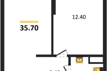Фото №1: 1-комнатная квартира 35 м² - Краснодар, мкр. Прикубанский внутригородской округ, 