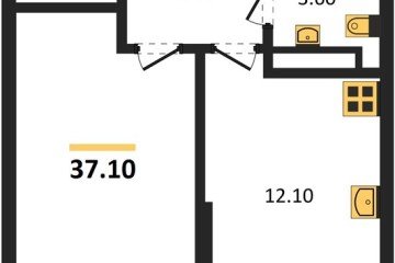 Фото №1: 1-комнатная квартира 37 м² - Краснодар, мкр. Прикубанский внутригородской округ, 