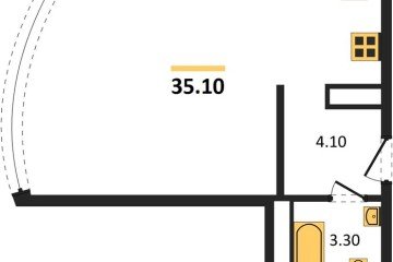 Фото №1: Студия 35 м² - Краснодар, мкр. Прикубанский внутригородской округ, 