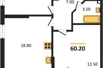 Фото №1: 2-комнатная квартира 60 м² - Краснодар, мкр. Прикубанский внутригородской округ, 