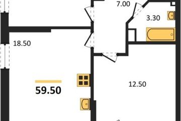Фото №1: 2-комнатная квартира 59 м² - Краснодар, мкр. Прикубанский внутригородской округ, 