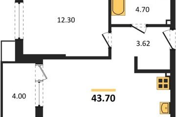 Фото №1: 1-комнатная квартира 44 м² - Краснодар, мкр. Прикубанский внутригородской округ, 