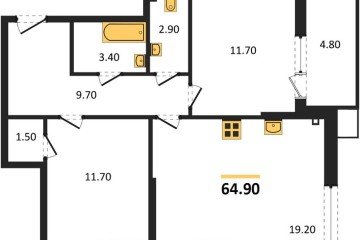 Фото №1: 2-комнатная квартира 64 м² - Краснодар, мкр. Прикубанский внутригородской округ, 