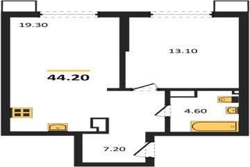 Фото №1: 1-комнатная квартира 44 м² - Краснодар, мкр. Прикубанский внутригородской округ, 