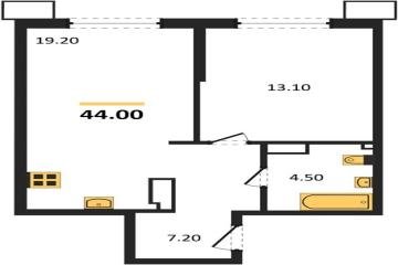 Фото №1: 1-комнатная квартира 44 м² - Краснодар, мкр. Прикубанский внутригородской округ, 
