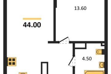 Фото №1: 1-комнатная квартира 44 м² - Краснодар, мкр. Прикубанский внутригородской округ, 