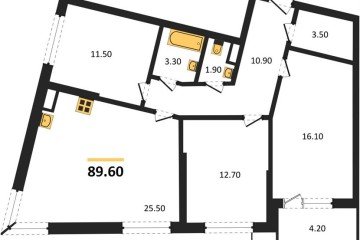 Фото №1: 3-комнатная квартира 89 м² - Краснодар, мкр. Парк Победы, 